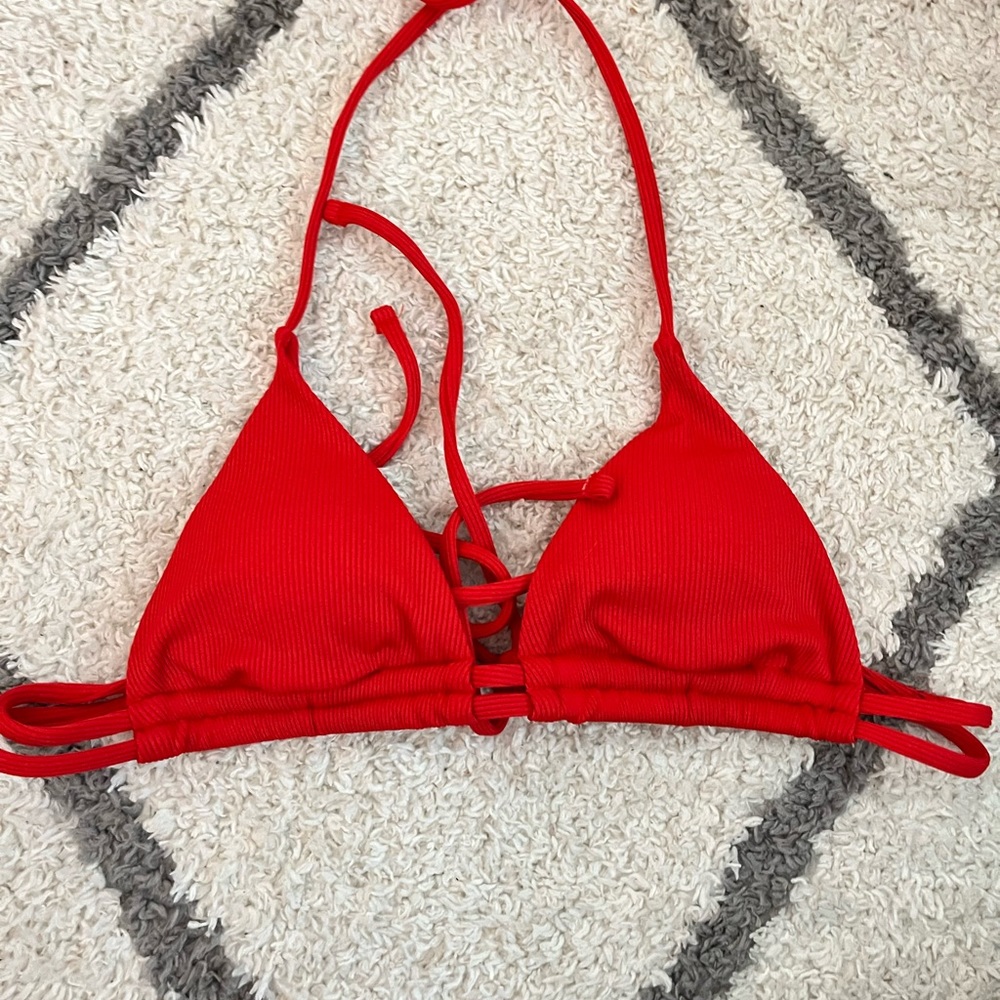 Red bikini top